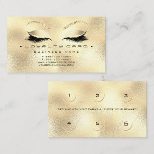 Schönheits-Salon-Peitschen-GoldGlitzer der Treuekarte