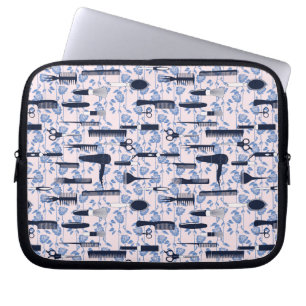 Schönheits-Sorgfalt-blaues Rosen-Muster Laptopschutzhülle