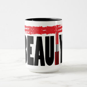 Schönheits-Typografie-Lippenstift Tasse