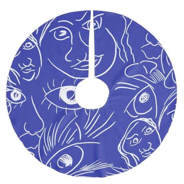 Schönheitsgesicht: ein zeichn. polyester weihnachtsbaumdecke (Vorderseite)