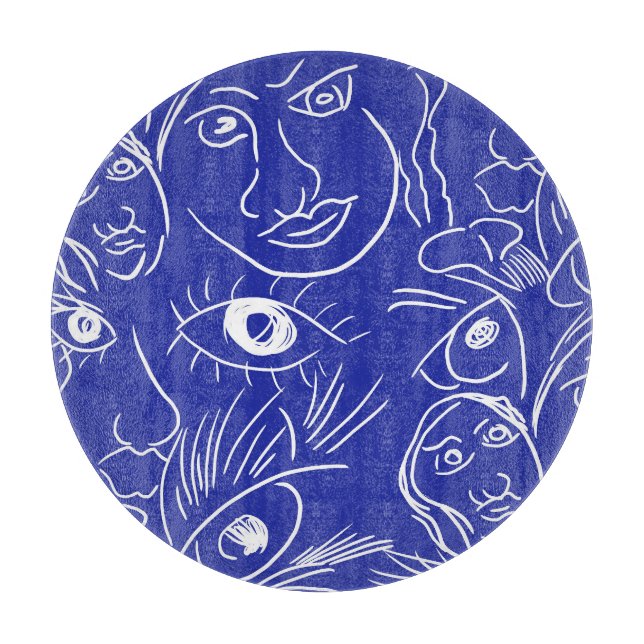 Schönheitsgesicht: ein zeichn. schneidebrett (Vorderseite)