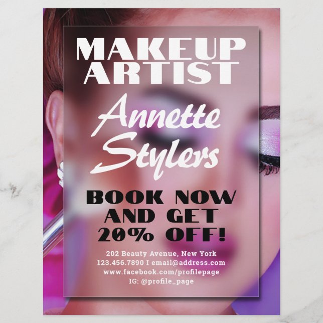 Schönheitsindustrie inspiriert verschwommener Raum Flyer (Vorne)