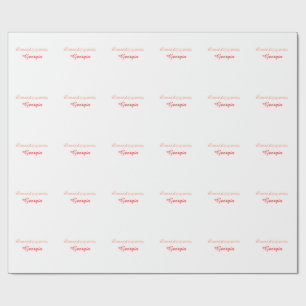 Schönheitsköniginhashtag hellrot Name Mädchen Boss Geschenkpapier
