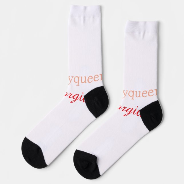 Schönheitsköniginhashtag hellrot Name Mädchen Boss Socken (Linkes Detail)