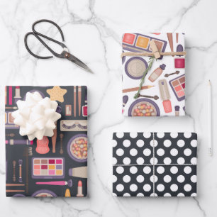 Schönheitskosmetik Makeup Wrapping Paper Set 3 Geschenkpapier Set