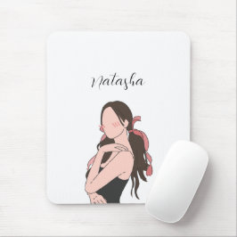 Schönheitsmädchen individuell anpassbar mousepad