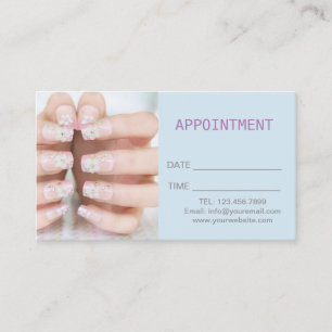 Schönheitsmaniküre Nagelsalon Verabredung Terminkarte