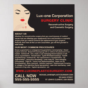 Schönheitsmodell, plastischer Chirurg, plastische Poster