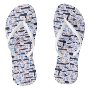 Schönheitspflege Blaues Rose-Muster Flip Flops