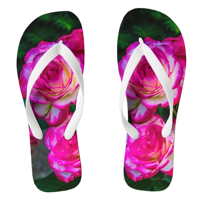 Schönheitsrosen Flip Flops (Fußbett)