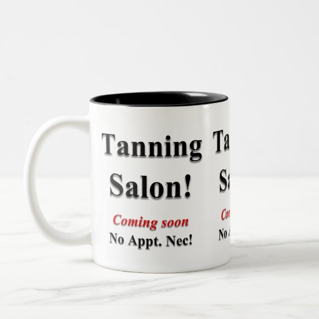 Schönheitssalon, Barbershop, Tanning, Nagelsalon-T Zweifarbige Tasse (Links)