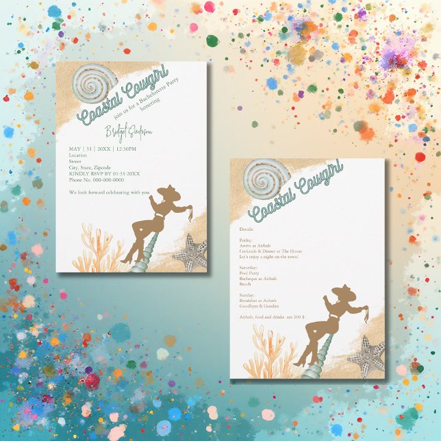 Schönheitssalon Cowgirl Einladung (Von Creator hochgeladen)