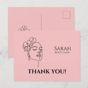 Schönheitssalon danke Postkarte