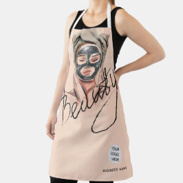 Schönheitssalon Firmenlogo Schürze