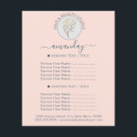 Schönheitssalon Friseur-Logo BlushBlue Preisliste Flyer<br><div class="desc">FlorenceK Luxus-Beauty-Salon-Sammlung</div>