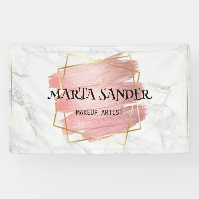 Schönheitssalon Haarschnitt Lashes Makeup Künstler Banner (Horizontal)