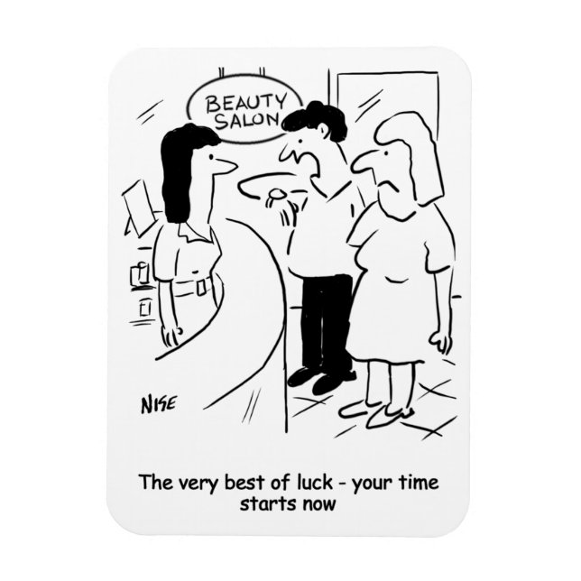 Schönheitssalon - Ihre Zeit beginnt... jetzt! Magnet (Vertikal)