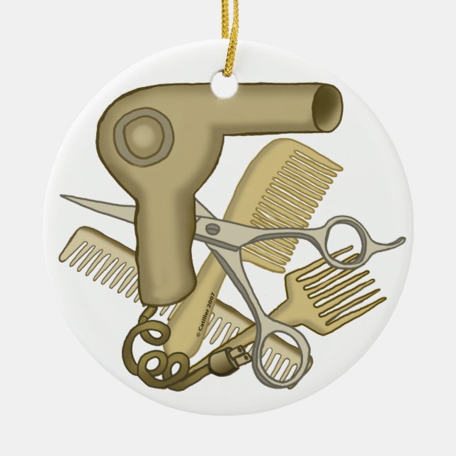 Schönheitssalon Keramik Ornament (Vorne)