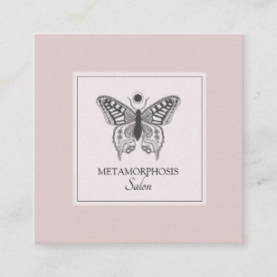 Schönheitssalon Makeup Hair Pink Blush Quadratische Visitenkarte