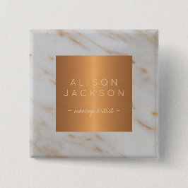 Schönheitssalon Mitarbeiter Kupfer metallischer gr Button