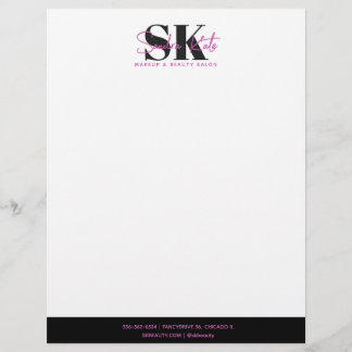 Schönheitssalon Monogramm Benutzerdefiniertes Logo Briefbogen