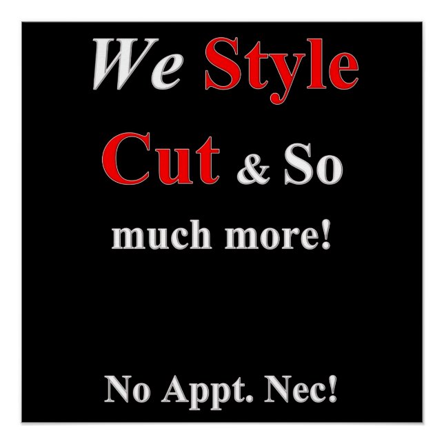 Schönheitssalon, Nagelsalon, Friseursalon Poster (Vorderseite)