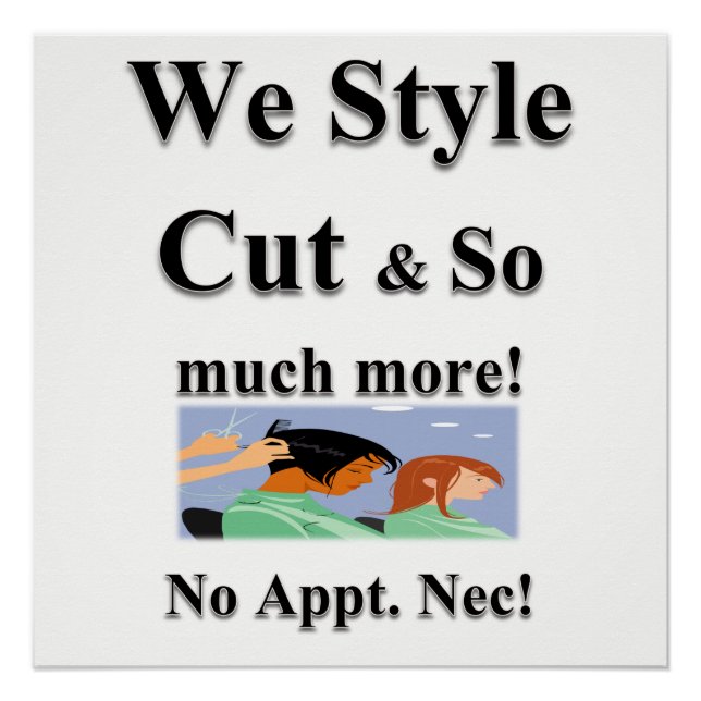 Schönheitssalon, Nagelsalon, Friseursalon Poster (Vorderseite)