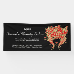 Schönheitssalon (rotes Gold) * wählen Sie Hintergr Banner