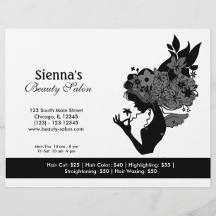 Schönheitssalon (schwarz) flyer