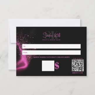 Schönheitssalon Schwarz Neon Pink Betrag Geschenkk