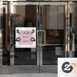 Schönheitssalon Spa Wimpern Augenbrauen Make-up Fensteraufkleber
