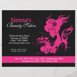Schönheitssalon (tiefrosa) flyer