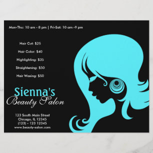Schönheitssalon (Türkis) Flyer