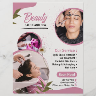 Schönheitssalon und Wellness-Center Berufliche Wer Flyer