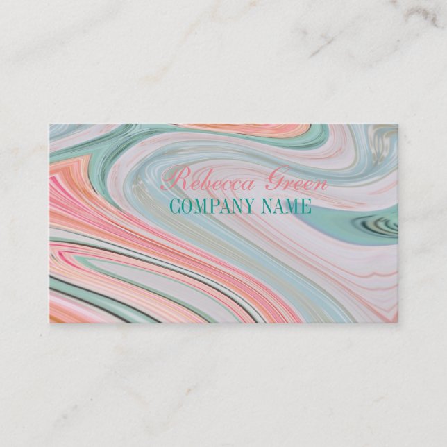 Schönheitssalon WELLNESS-CENTER Haarnagel Aquarell Visitenkarte (Vorderseite)