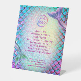 Schönheitssalon zum Thema Meerjungfrau Sockelschild