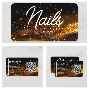 Schönheitssalons Professioneller QR-Code Nageltech Visitenkarte