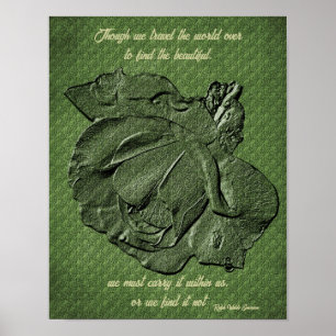 Schönheitssatz Skulptierte Rose Inspiration Poster