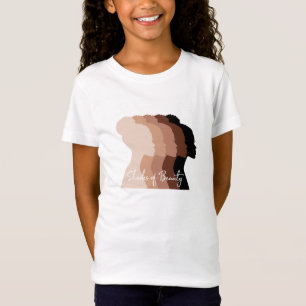 Schönheitsschattierungen, schwarze Frauen T-Shirt