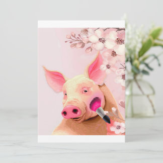 Schönheitsschwein-Schwein-Liebhaber Feiertagskarte