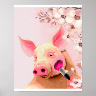 Schönheitsschwein-Schwein-Liebhaber Poster