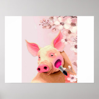 Schönheitsschwein-Schwein-Liebhaber Poster