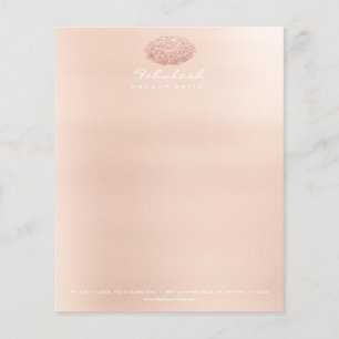 Schönheitsstudio Lips Kiss Makeup Stylist Künstler Flyer