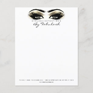 Schönheitsstudio Wimpern Make-up-Stylist Gold Auge Flyer