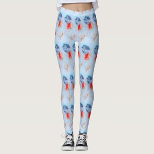 Schönheitsweiß mit schwarzer Haare Leggings