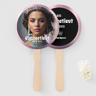 Schönheitswettbewerb-Fan-Waver   Rosa Rosen-Schimm Fächer