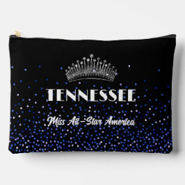 Schönheitswettbewerb-Make-up-Etui Blau Glitter Sch Zubehörtasche