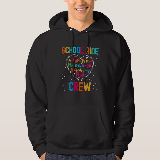School Aide Crew Appreciation Week Back to School  Hoodie (Vorderseite)