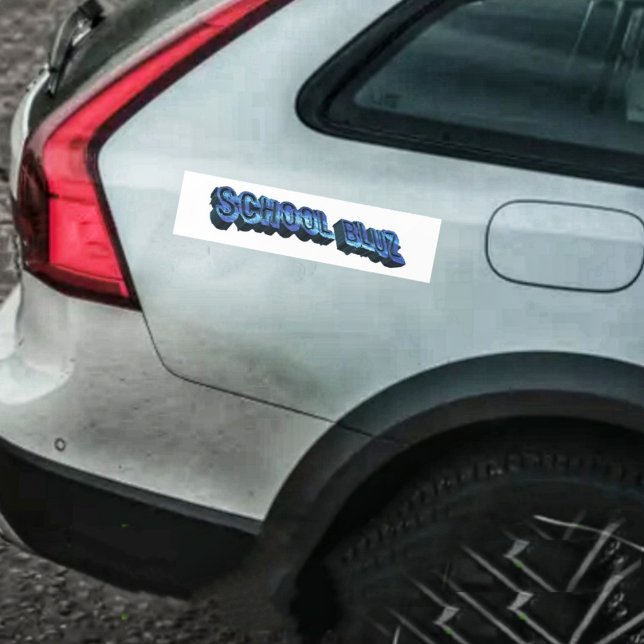 School Bluz-3DII Autoaufkleber (A cool bumper sticker, with an urban touch!)