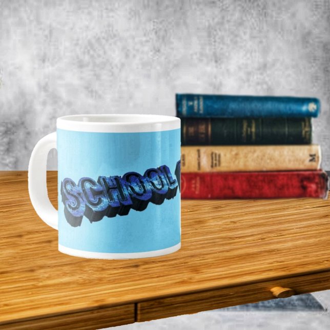 School Bluz-3DII Jumbo-Tasse (This cool mug fits right, into your hectic, school schedule!)